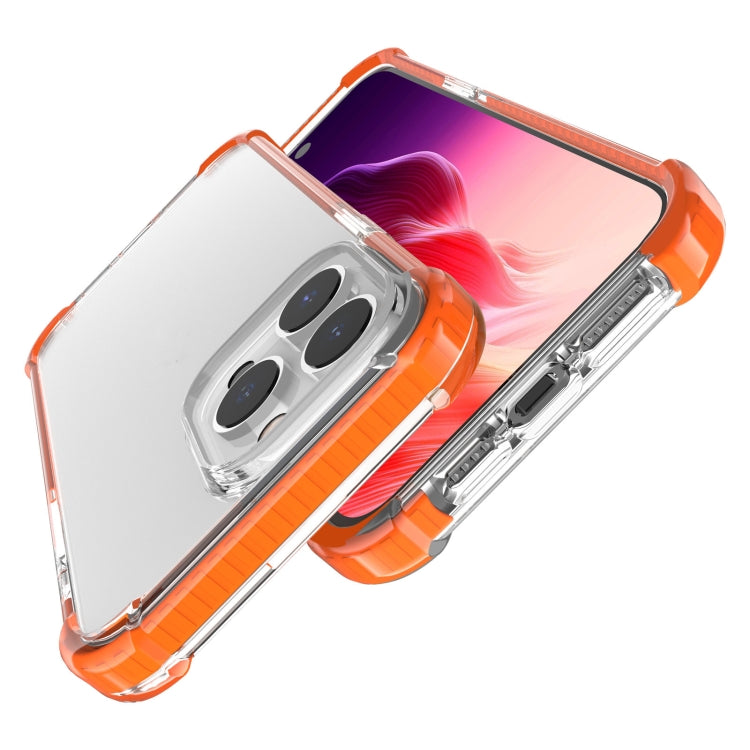 For iPhone 15 Pro Four-corner Shockproof TPU + Acrylic Phone Case(Orange)
