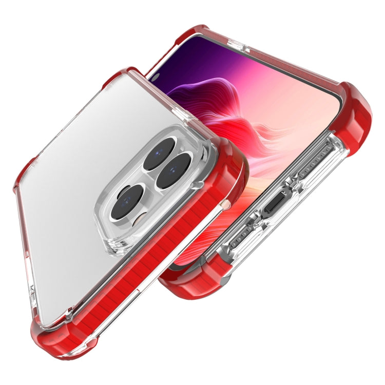 For iPhone 15 Pro Four-corner Shockproof TPU + Acrylic Phone Case(Red)