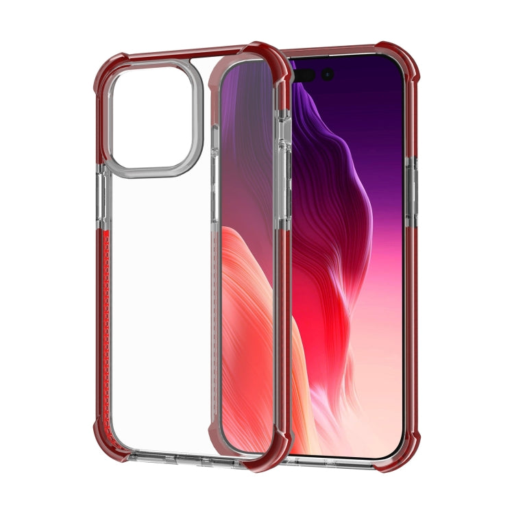 For iPhone 15 Pro Four-corner Shockproof TPU + Acrylic Phone Case(Brown)