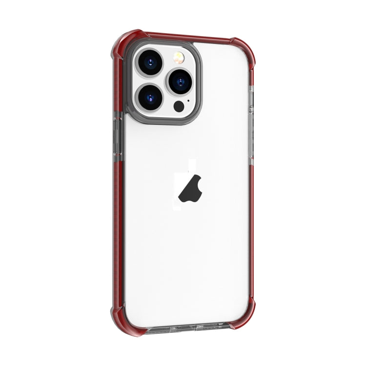 For iPhone 15 Pro Four-corner Shockproof TPU + Acrylic Phone Case(Brown)