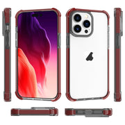 For iPhone 15 Pro Four-corner Shockproof TPU + Acrylic Phone Case(Brown)