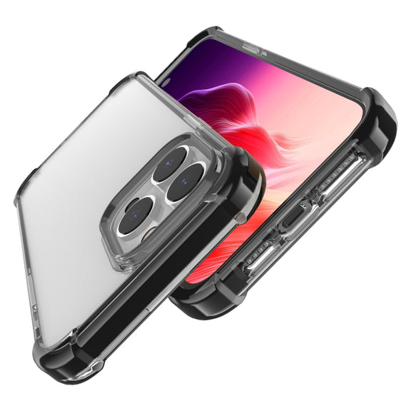 For iPhone 15 Pro Four-corner Shockproof TPU + Acrylic Phone Case(Black)