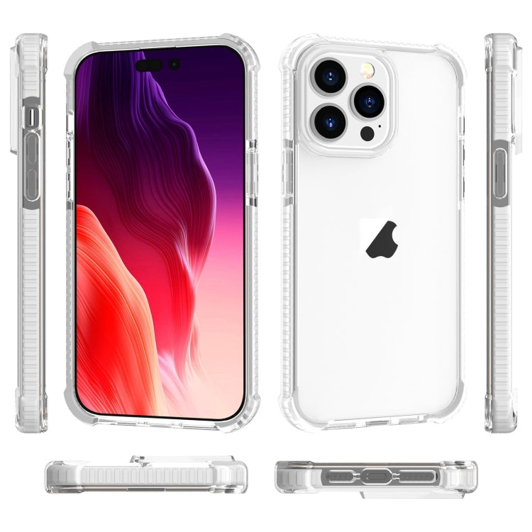 For iPhone 15 Pro Four-corner Shockproof TPU + Acrylic Phone Case(Transparent)