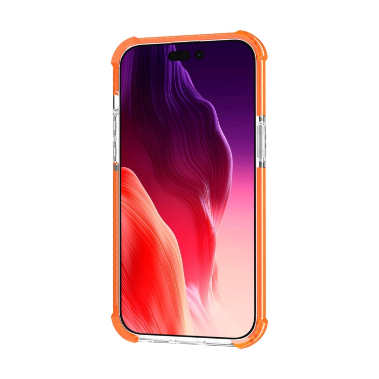 For iPhone 15 Plus Four-corner Shockproof TPU + Acrylic Phone Case(Orange)