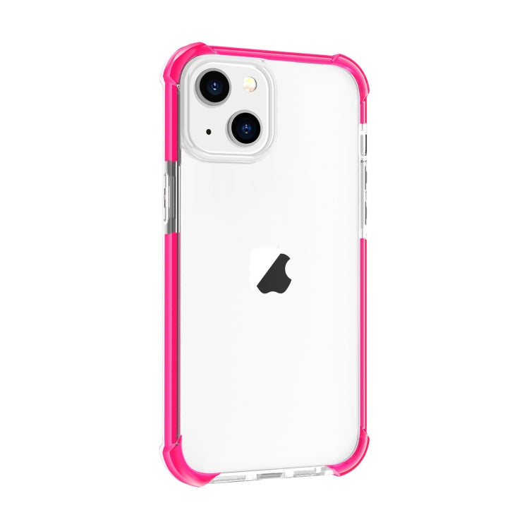 For iPhone 15 Plus Four-corner Shockproof TPU + Acrylic Phone Case(Pink)