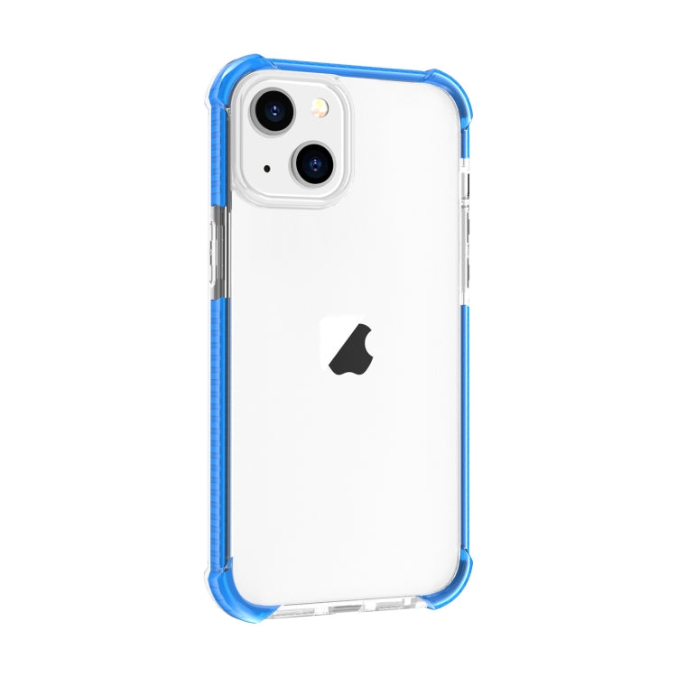 For iPhone 15 Plus Four-corner Shockproof TPU + Acrylic Phone Case(Blue)