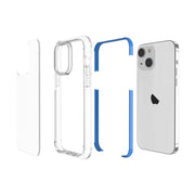 For iPhone 15 Plus Four-corner Shockproof TPU + Acrylic Phone Case(Blue)
