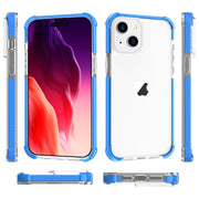 For iPhone 15 Plus Four-corner Shockproof TPU + Acrylic Phone Case(Blue)
