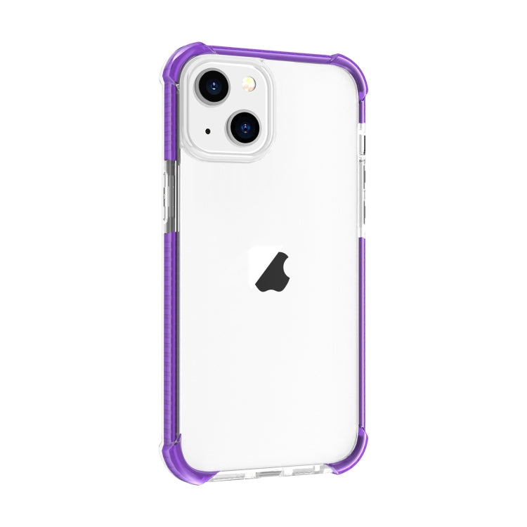 For iPhone 15 Plus Four-corner Shockproof TPU + Acrylic Phone Case(Purple)