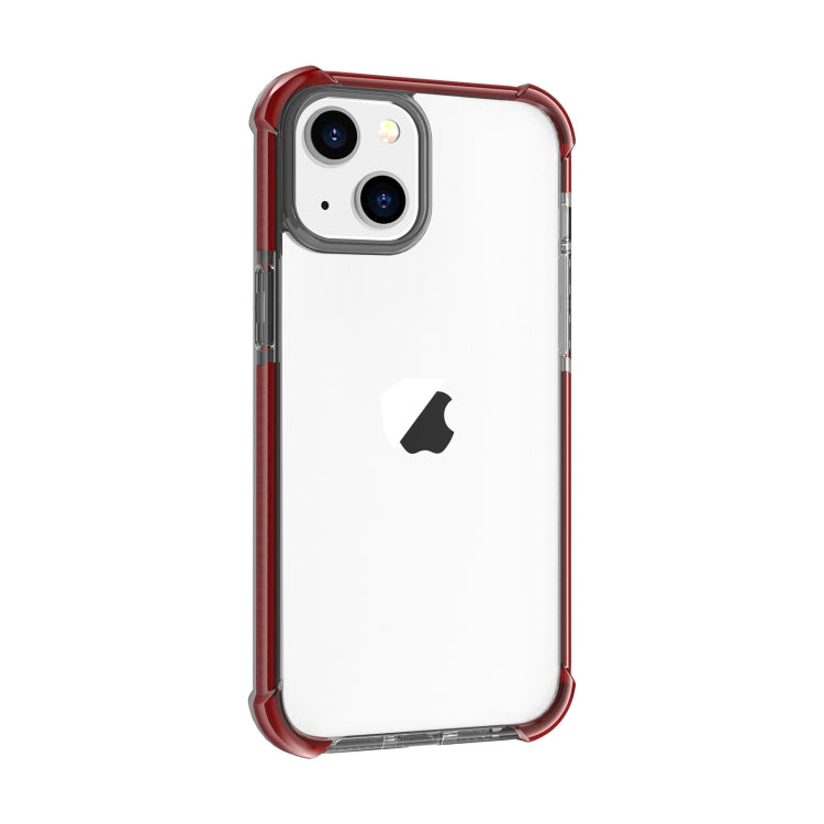 For iPhone 15 Plus Four-corner Shockproof TPU + Acrylic Phone Case(Brown)