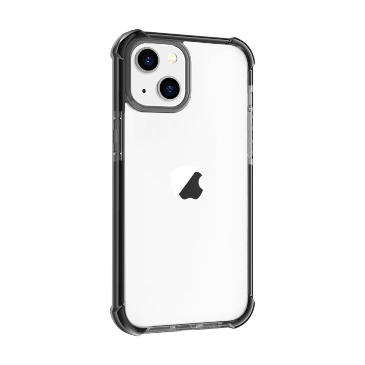 For iPhone 15 Plus Four-corner Shockproof TPU + Acrylic Phone Case(Black)