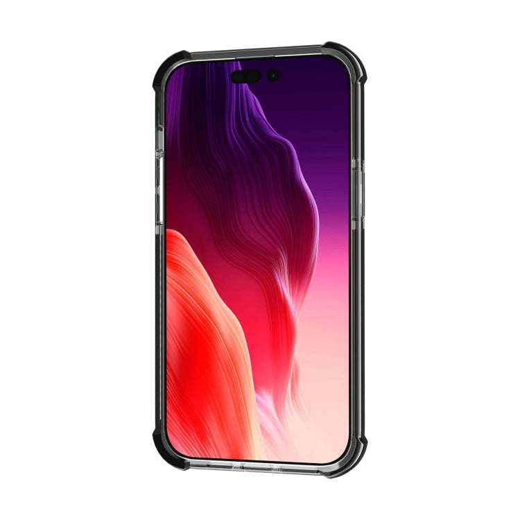 For iPhone 15 Plus Four-corner Shockproof TPU + Acrylic Phone Case(Black)