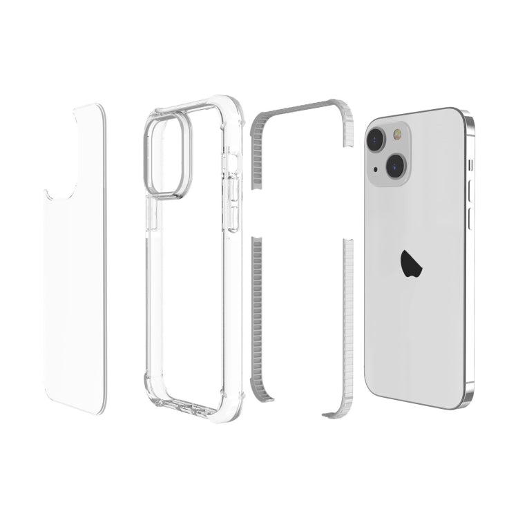 For iPhone 15 Plus Four-corner Shockproof TPU + Acrylic Phone Case(Transparent)