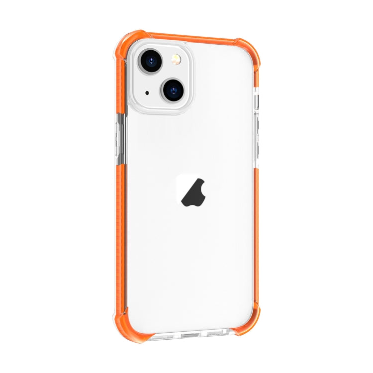 For iPhone 15 Four-corner Shockproof TPU Hybrid Acrylic Phone Case(Orange)