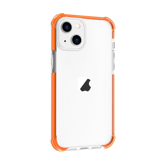 For iPhone 15 Four-corner Shockproof TPU Hybrid Acrylic Phone Case(Orange)