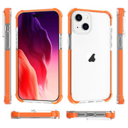 For iPhone 15 Four-corner Shockproof TPU Hybrid Acrylic Phone Case(Orange)