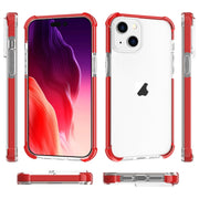 For iPhone 15 Four-corner Shockproof TPU + Acrylic Phone Case(Red)