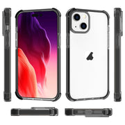 For iPhone 15 Four-corner Shockproof TPU + Acrylic Phone Case(Black)