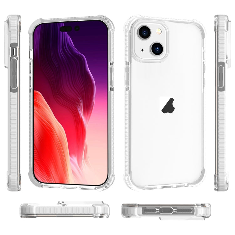 For iPhone 15 Four-corner Shockproof TPU + Acrylic Phone Case(Transparent)