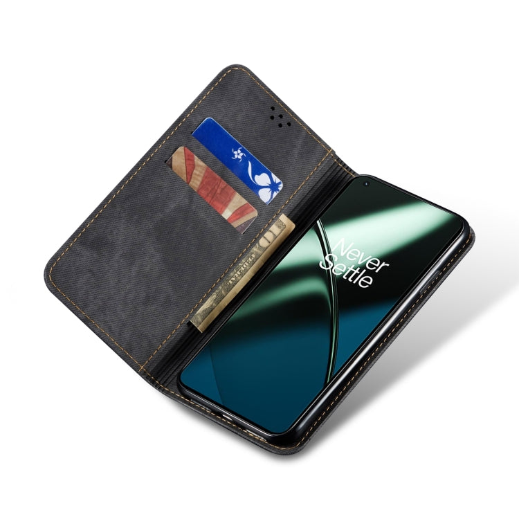 For Xiaomi Redmi Note 12S Denim Texture Flip Leather Phone Case(Black)