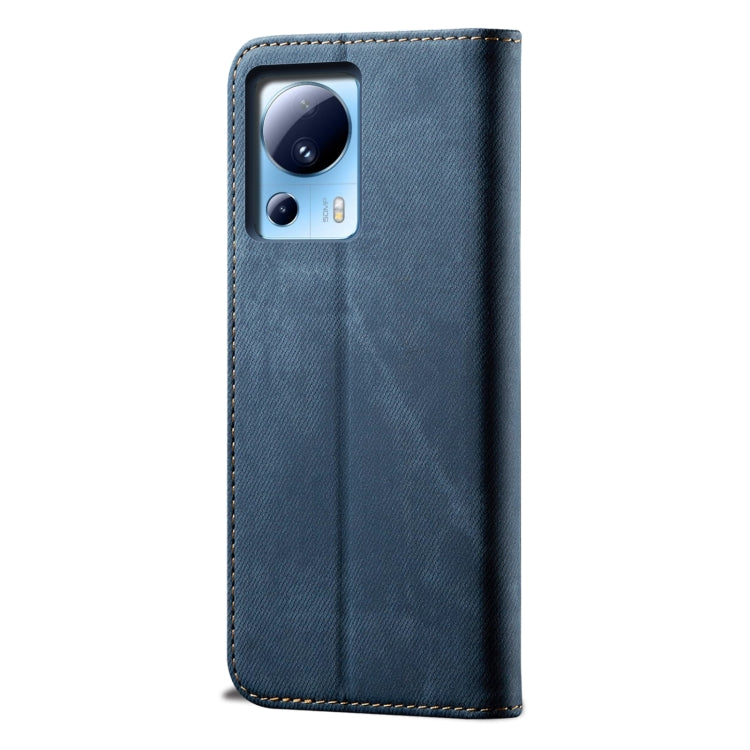 For Xiaomi 13 Lite / Civi 2 Denim Texture Flip Leather Phone Case(Blue)