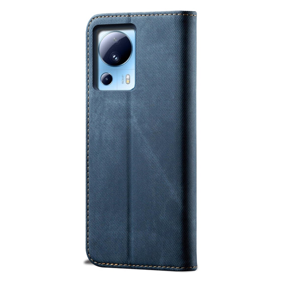 For Xiaomi 13 Lite / Civi 2 Denim Texture Flip Leather Phone Case(Blue)