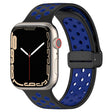 For Apple Watch 6 40mm Magnetic Buckle Silicone Watch Band(Black Blue) - Watch Bands by PMC TechLife | Online Shopping South Africa | PMC TechLife