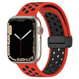 For Apple Watch 4 40mm Magnetic Buckle Silicone Watch Band(Red Black) - Watch Bands by PMC TechLife | Online Shopping South Africa | PMC TechLife