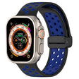 For Apple Watch Series 9 41mm Magnetic Buckle Silicone Watch Band(Black Blue) - free shipping - PMC TechLife - Order now!