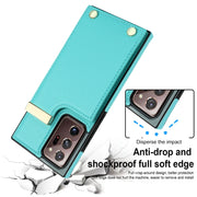 For Samsung Galaxy Note20 Ultra Metal Buckle Card Slots Phone Case(Green)