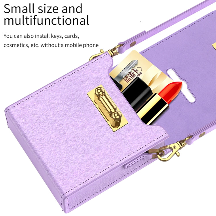 For Samsung Galaxy Z Flip5 GKK Plain Weave Mini Backpack Slim Phone Case with Ring(Pink)