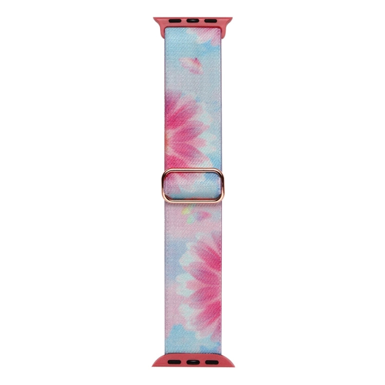 For Apple Watch 2 38mm Painted Pattern Nylon Replacement Watch Band(Flower Butterfly)