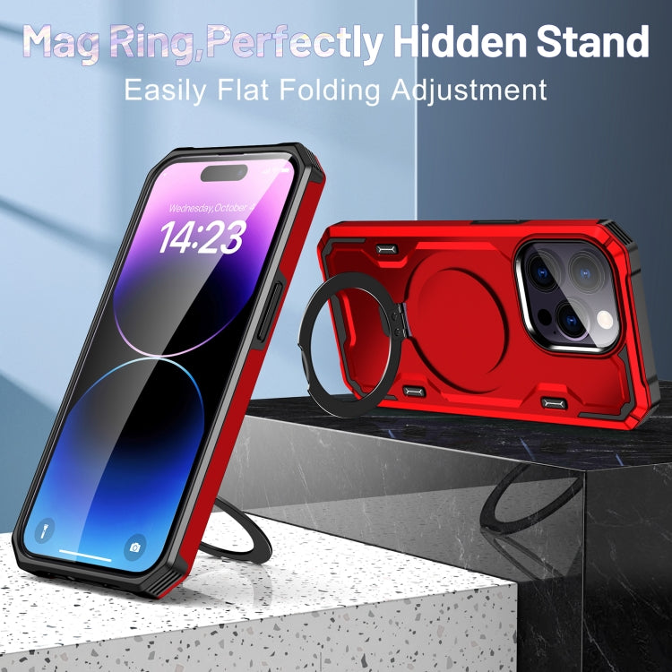 For iPhone 14 / 13 Patronus MagSafe Magnetic Holder Phone Case(Red)