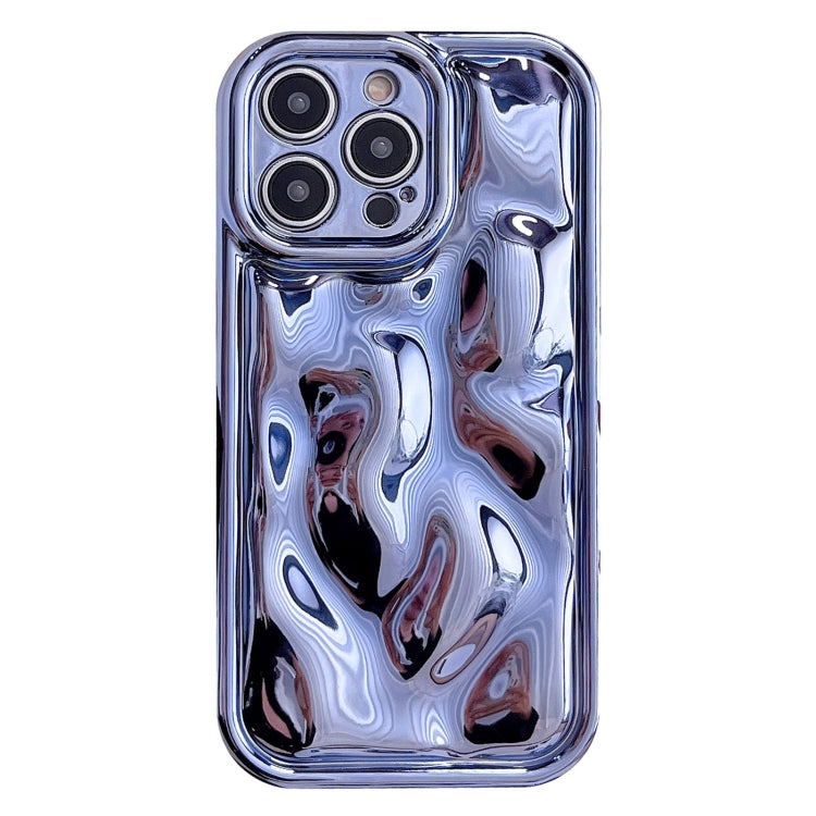 For iPhone 12 Pro Electroplating Meteorite Texture TPU Phone Case(Blue)