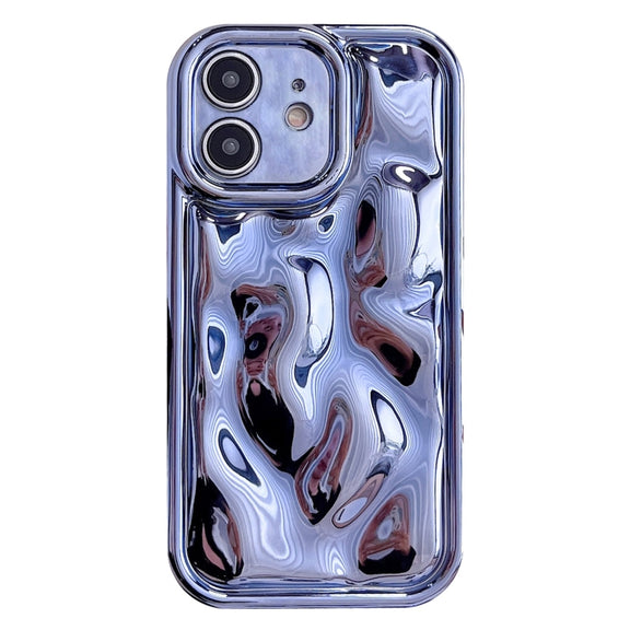For iPhone 11 Electroplating Meteorite Texture TPU Phone Case(Blue)