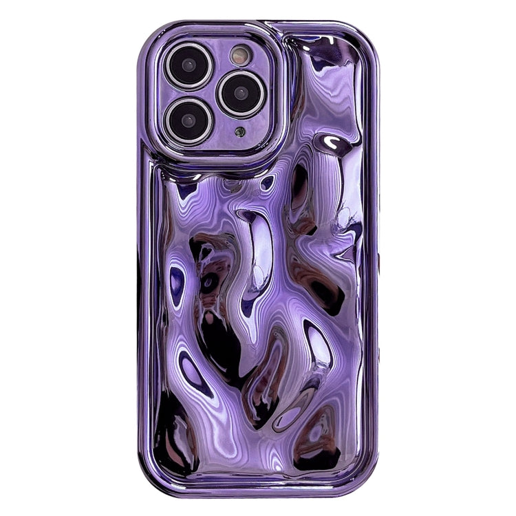 For iPhone 11 Pro Electroplating Meteorite Texture TPU Phone Case(Purple)