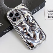 For iPhone XR Electroplating Meteorite Texture TPU Phone Case(Silver)