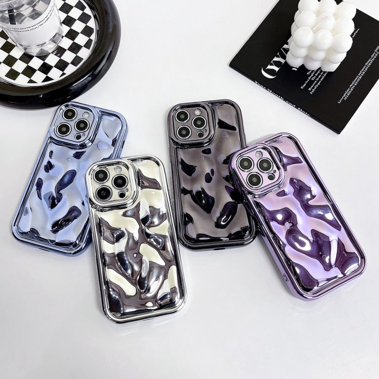 For iPhone XR Electroplating Meteorite Texture TPU Phone Case(Black)