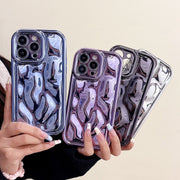 For iPhone XR Electroplating Meteorite Texture TPU Phone Case(Black)