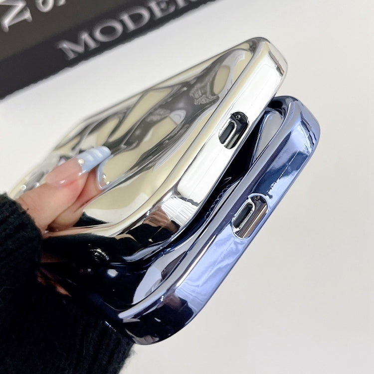 For iPhone 13 Pro Max Electroplating Meteorite Texture TPU Phone Case(Blue)