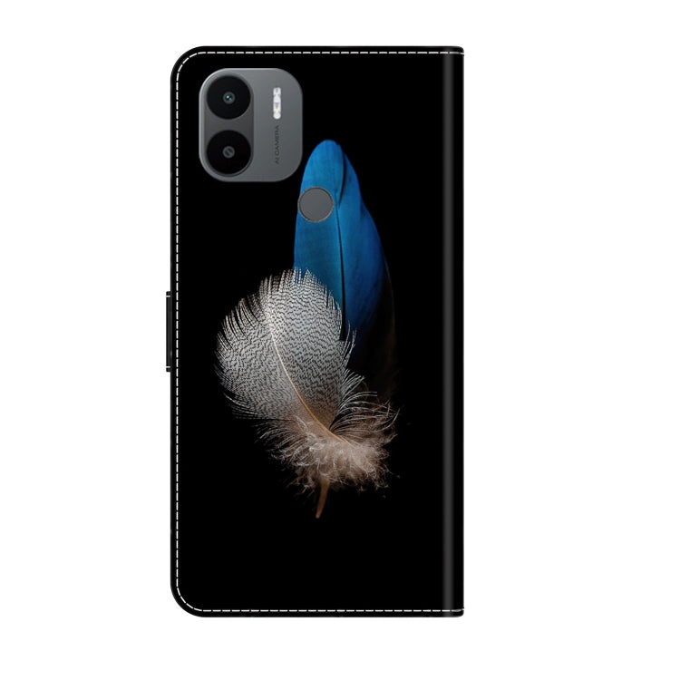 For Xiaomi Redmi A1+ / A2 / A2+ Crystal 3D Shockproof Protective Leather Phone Case(Two Branches)
