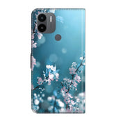 For Xiaomi Redmi A1+ / A2 / A2+ Crystal 3D Shockproof Protective Leather Phone Case(Plum Flower)