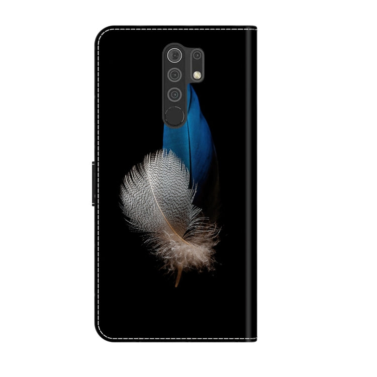 For Xiaomi Redmi 9 Crystal 3D Shockproof Protective Leather Phone Case(Two Branches)