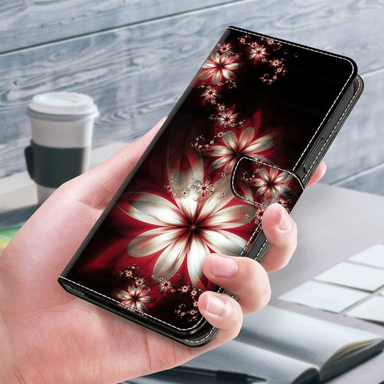 For Xiaomi Redmi 9 Crystal 3D Shockproof Protective Leather Phone Case(Fantastic Flower)