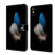 For Xiaomi Redmi 9A Crystal 3D Shockproof Protective Leather Phone Case(Two Branches)