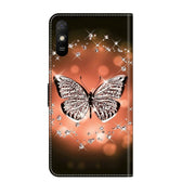 For Xiaomi Redmi 9A Crystal 3D Shockproof Protective Leather Phone Case(Crystal Butterfly)