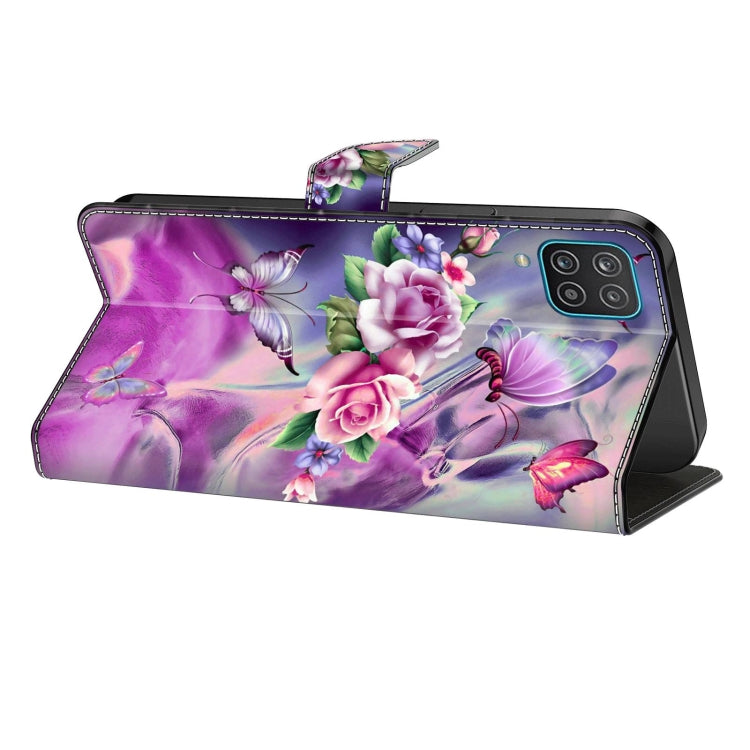 For Xiaomi Redmi 9C Crystal 3D Shockproof Protective Leather Phone Case(Butterfly)