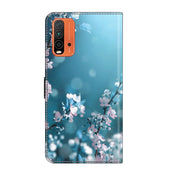For Xiaomi Redmi 9T Crystal 3D Shockproof Protective Leather Phone Case(Plum Flower)