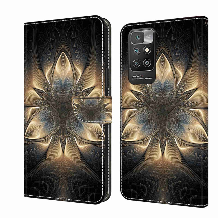For Xiaomi Redmi 10 Crystal 3D Shockproof Protective Leather Phone Case(Luminous Building)
