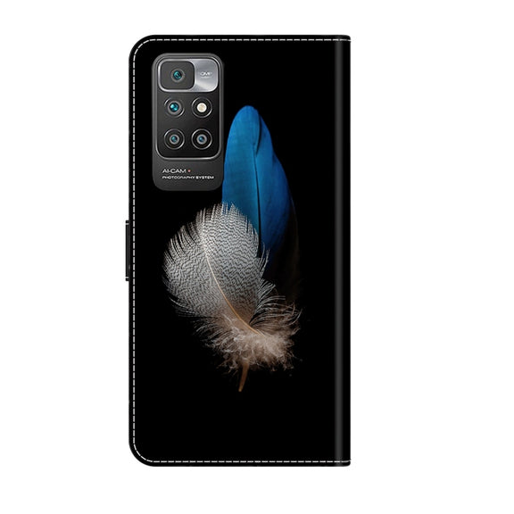 For Xiaomi Redmi 10 Crystal 3D Shockproof Protective Leather Phone Case(Two Branches)